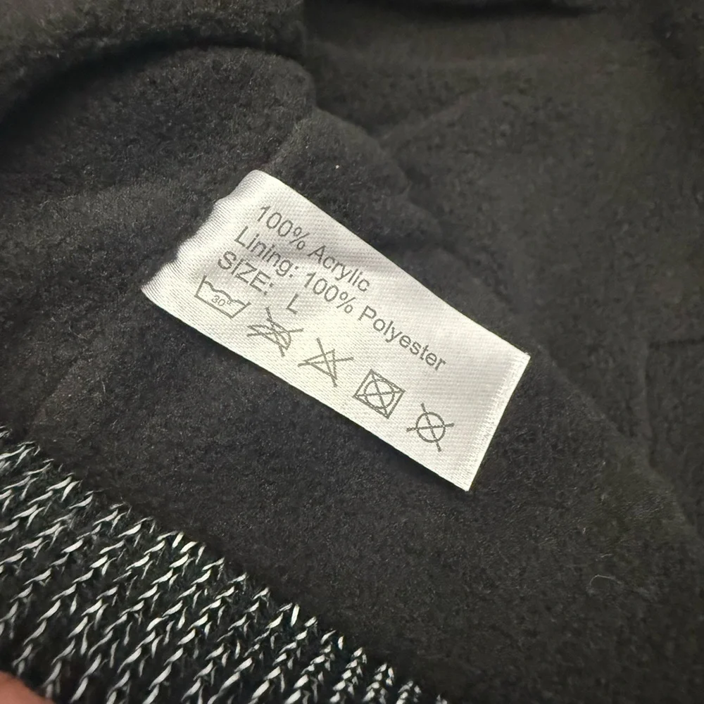 Norfin Black and Gray Knit Beanie